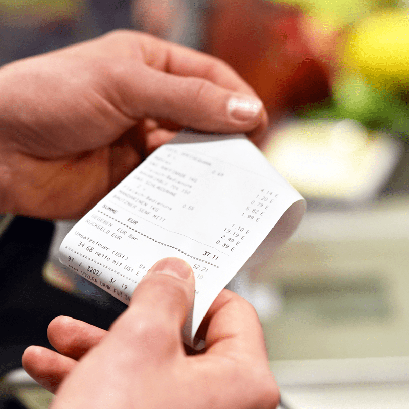 Packaging Taxes - Receipt